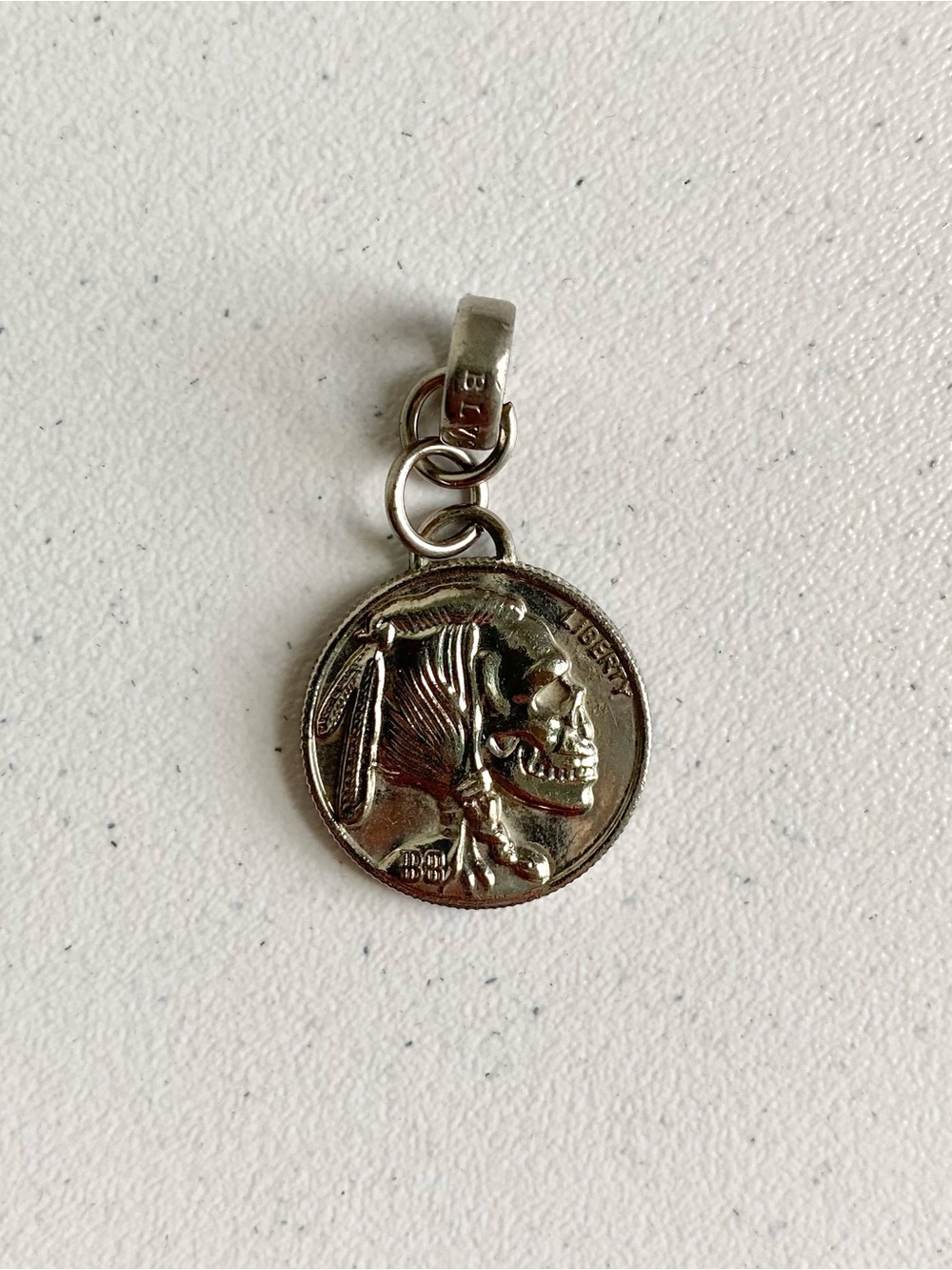 Blvck Scvle Skeleton Liberty Coin Pendant Charm